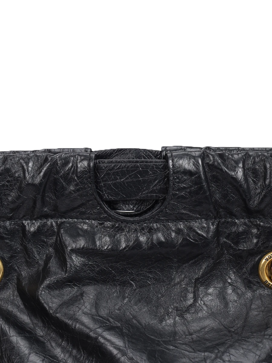 Сумка кожаная Crush BALENCIAGA 742942 210IT 1000 Черный  Фото 6