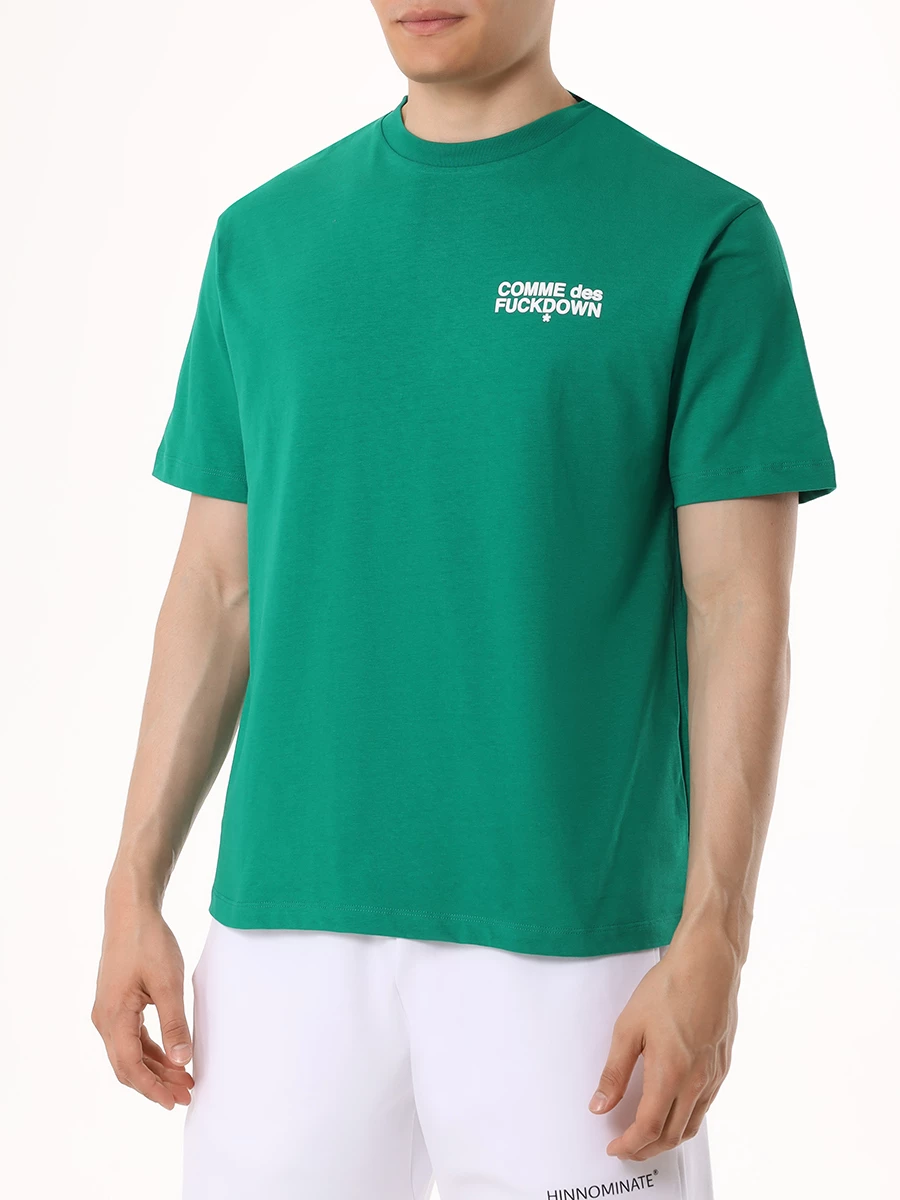 Футболка хлопковая COMME DES FUCKDOWN CFABM00027 VERDE Зеленый  Фото 4