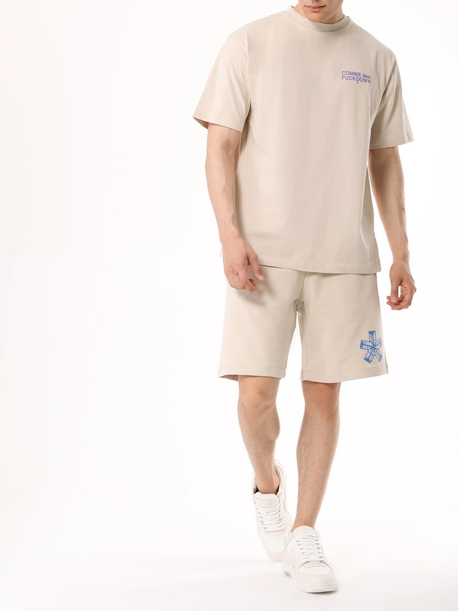 

Футболка хлопковая, Бежевый, CFABM00070 BEIGE SAND