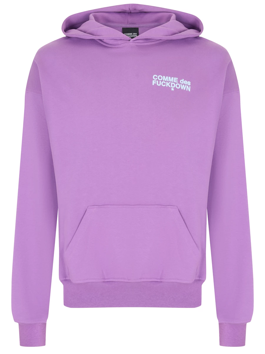 Худи хлопковое COMME DES FUCKDOWN CFABM00020 LAVANDA Сиреневый 