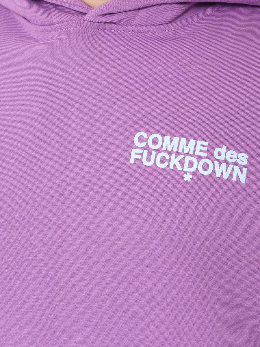 Худи хлопковое COMME DES FUCKDOWN CFABM00020 LAVANDA Сиреневый  Фото 5