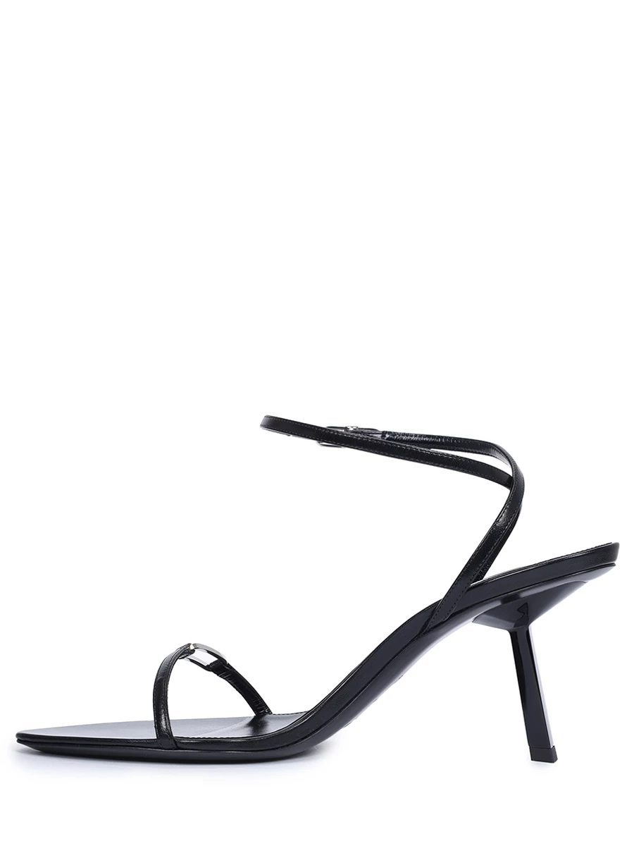 Босоножки кожаные Kitty SAINT LAURENT 775116AACSQ 1000 Черный  Фото 3