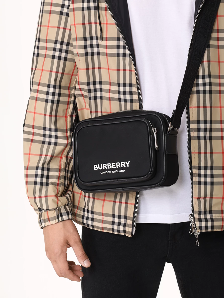 Сумка текстильная BURBERRY 8049094 A1189 Черный  Фото 2