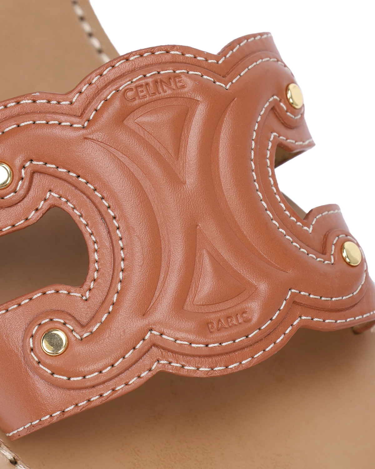 

Шлепанцы кожаные Triomphe, Коричневый, 352413767C04LU