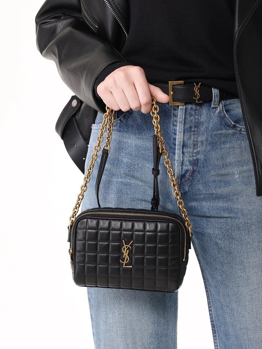 Сумка кожаная Cassandre SAINT LAURENT 764809AABVP 1000 Черный  Фото 2