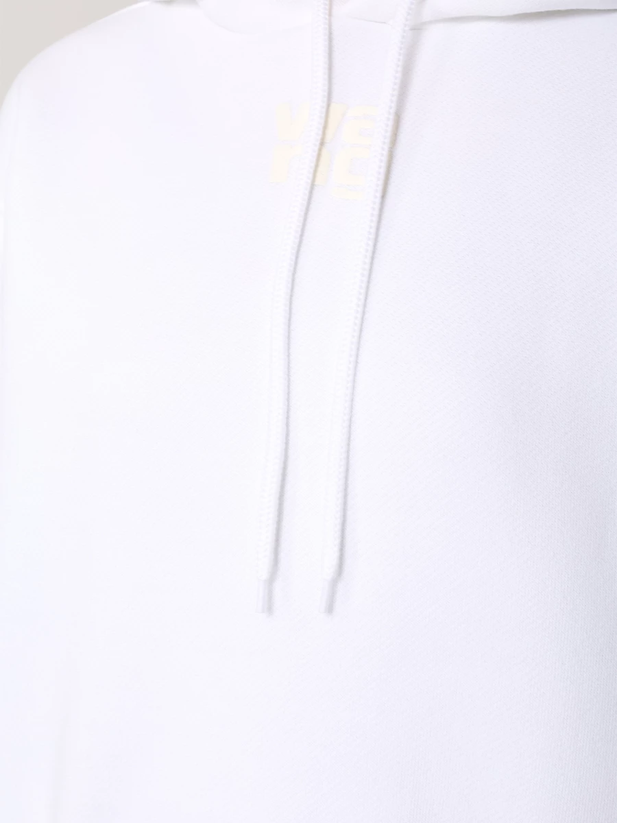 Худи хлопковое ALEXANDER WANG 4CC3222069 100 Белый  Фото 5