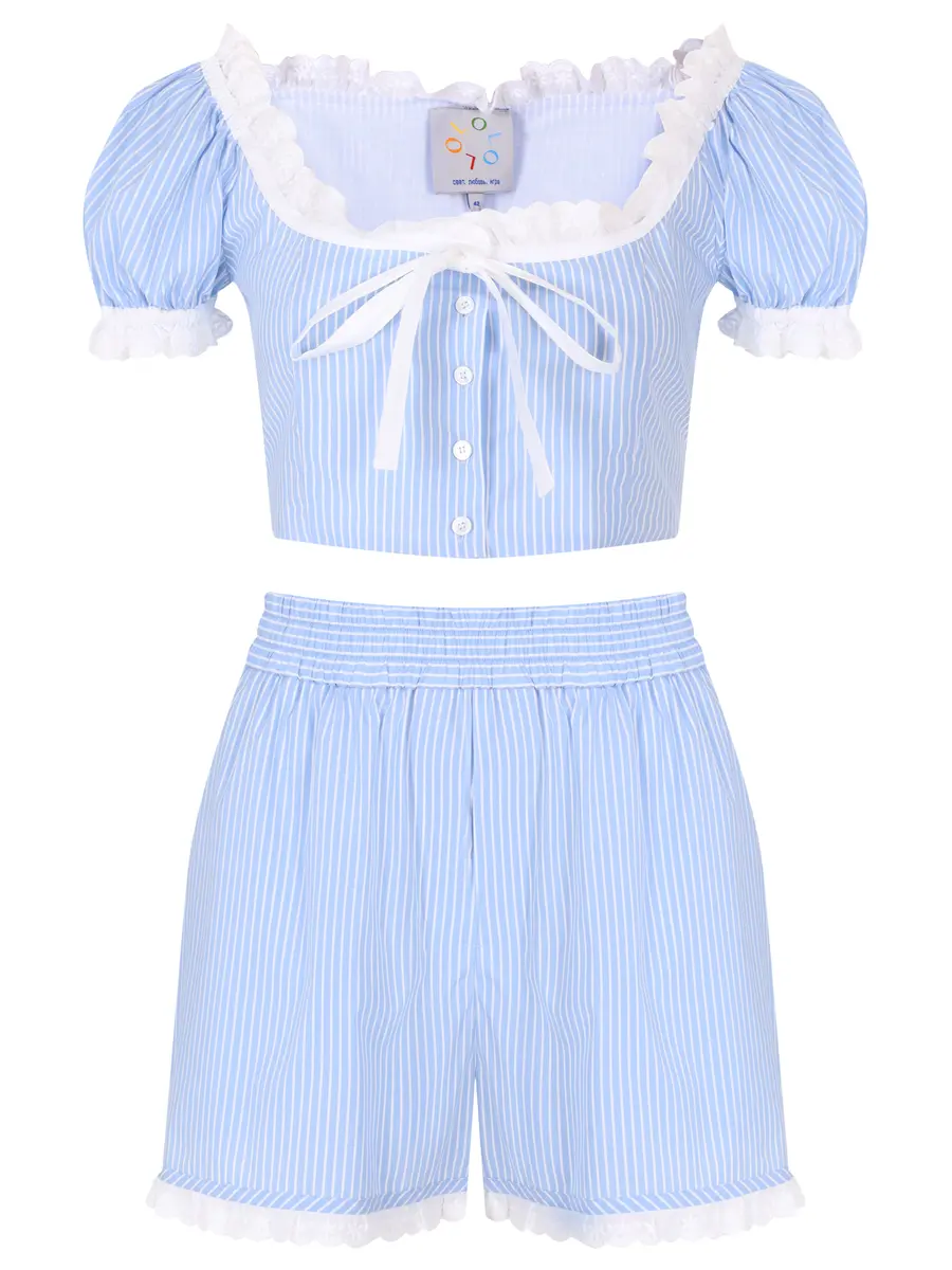 

Костюм хлопковый, Голубой, OLTP019/3052.ST141/S24/OLSR018/3052.ST141/S24