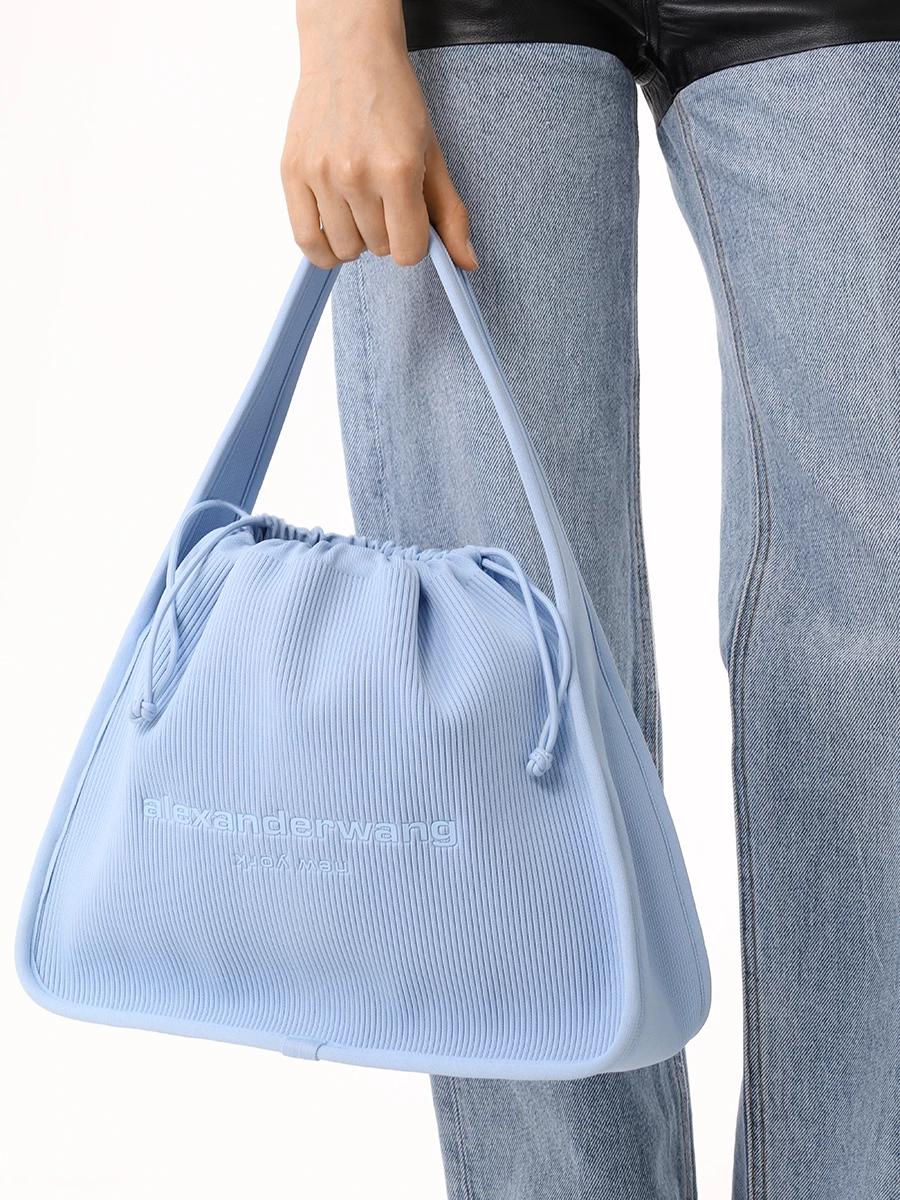 Сумка текстильная ALEXANDER WANG 20422K21T 423 Голубой  Фото 2