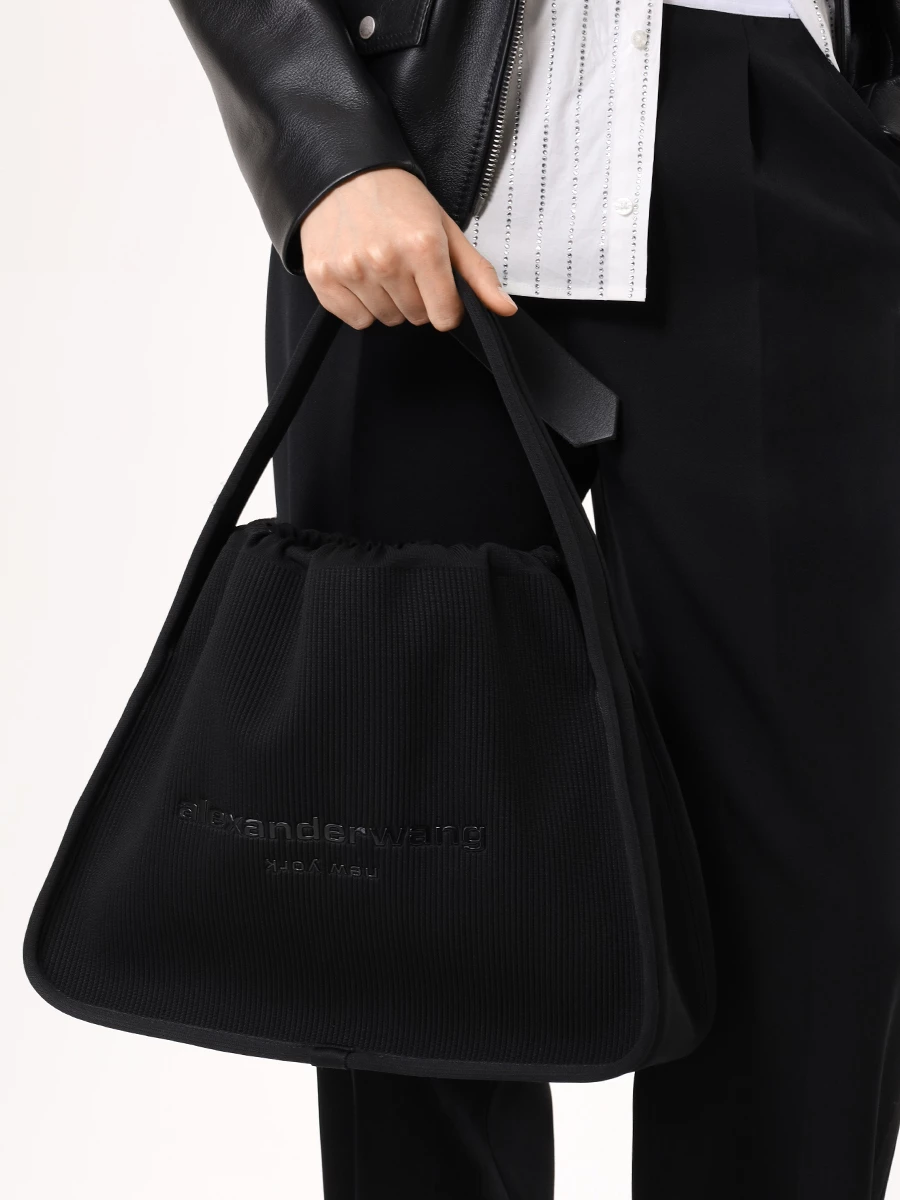 Сумка текстильная ALEXANDER WANG 20422K21T 001 Черный  Фото 2