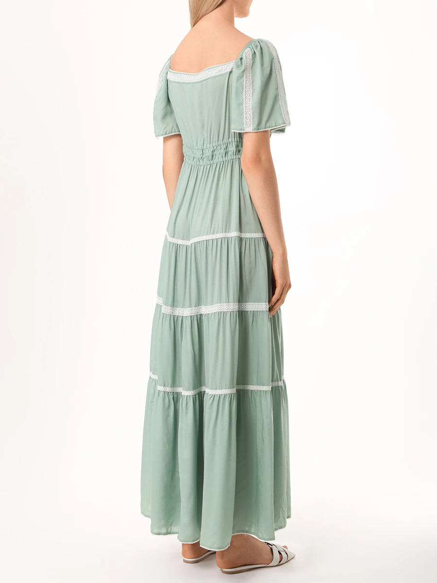 Платье из модала OLOLOL OLD131/4016.503/S24 Зеленый  Фото 3