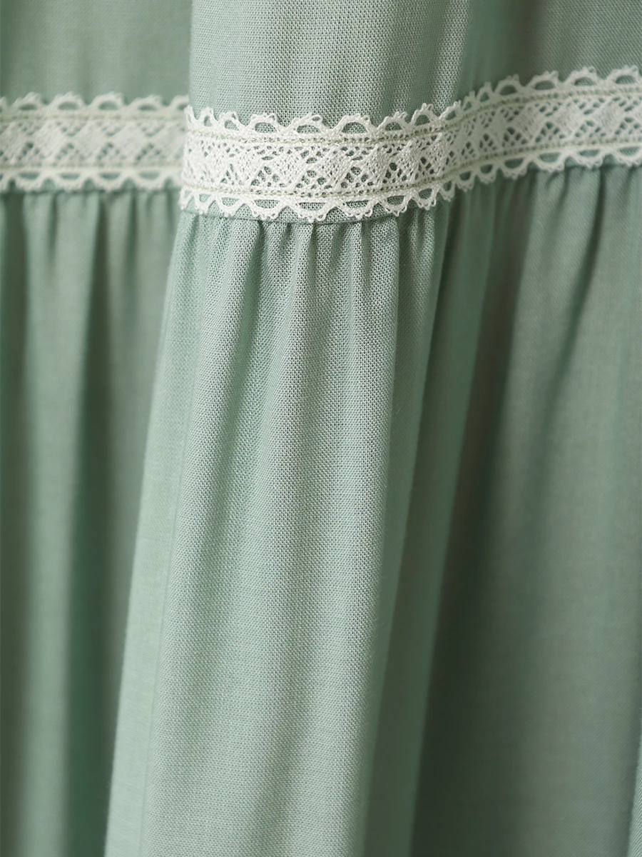 Платье из модала OLOLOL OLD131/4016.503/S24 Зеленый  Фото 6