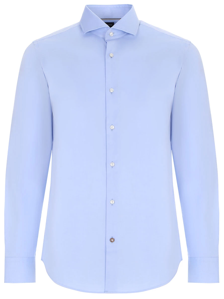 Рубашка Regular Fit хлопковая BOSS 50479948/450 Голубой 