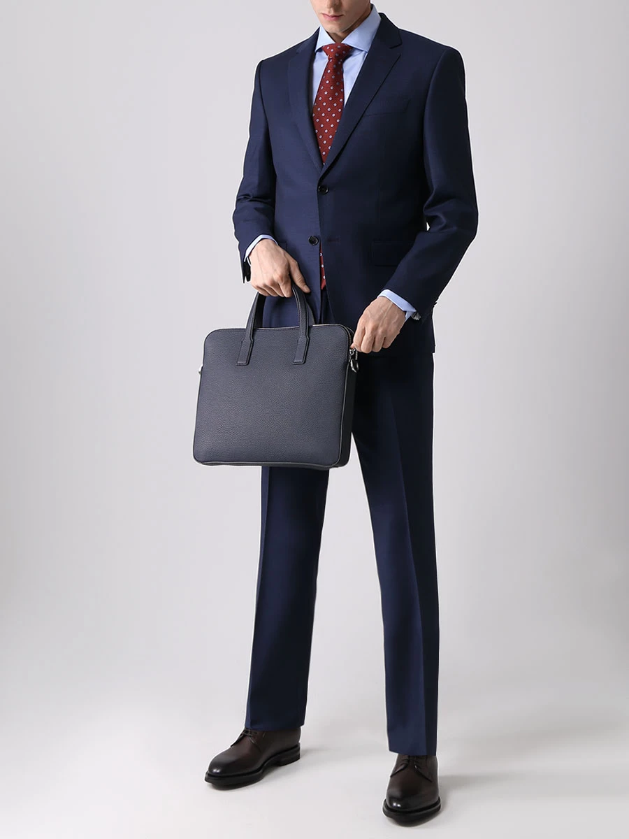 Рубашка Regular Fit хлопковая BOSS 50479948/450 Голубой  Фото 2