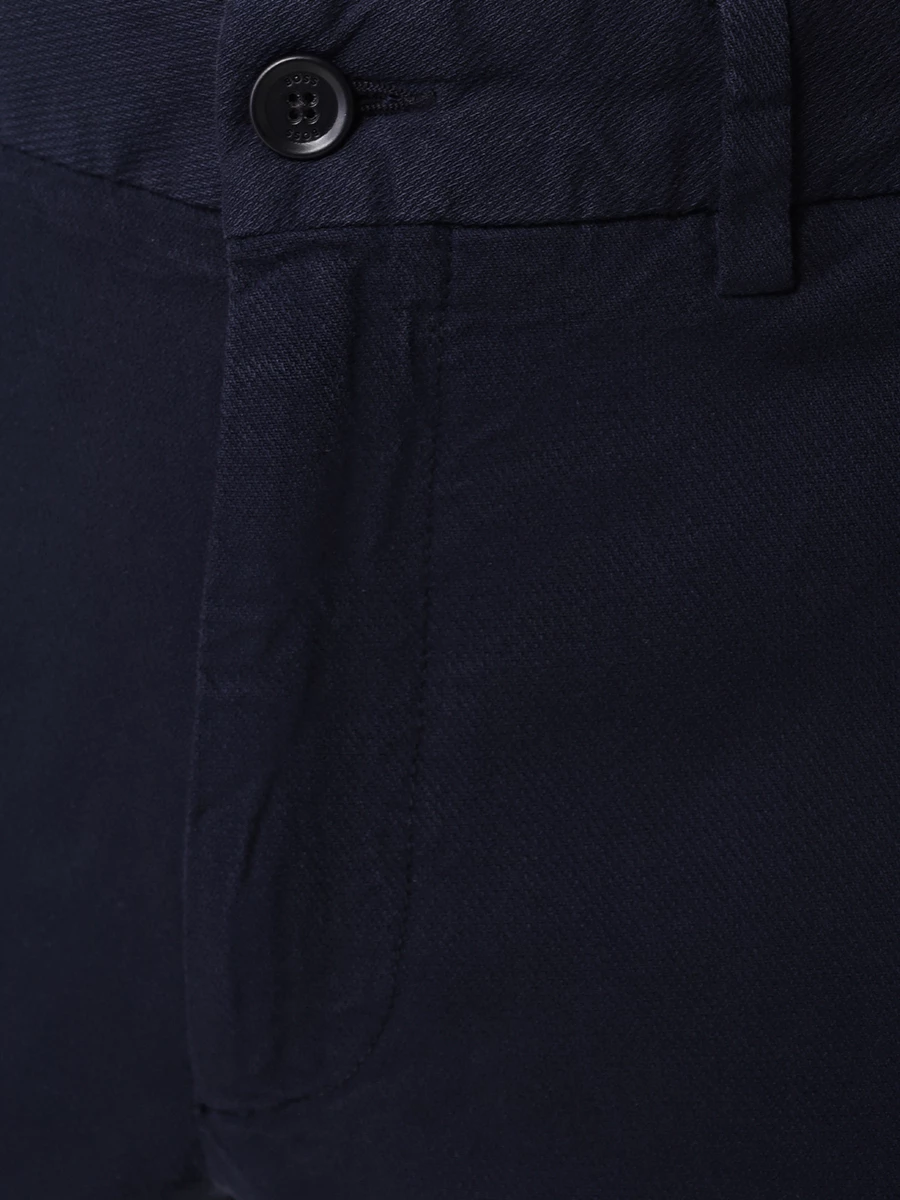 Брюки Slim Fit из хлопка и лиоцелла BOSS 50507575/404 Синий  Фото 5