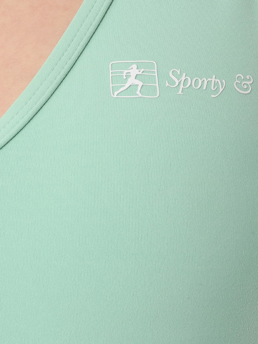 Топ с логотипом SPORTY & RICH TO035S410RT/218 Мятный  Фото 5