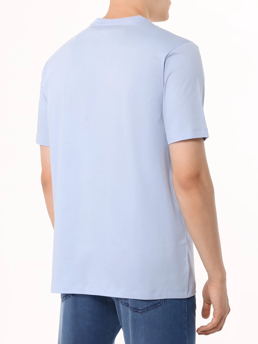 Футболка хлопковая KITON UMC023H088002003 Голубой  Фото 3