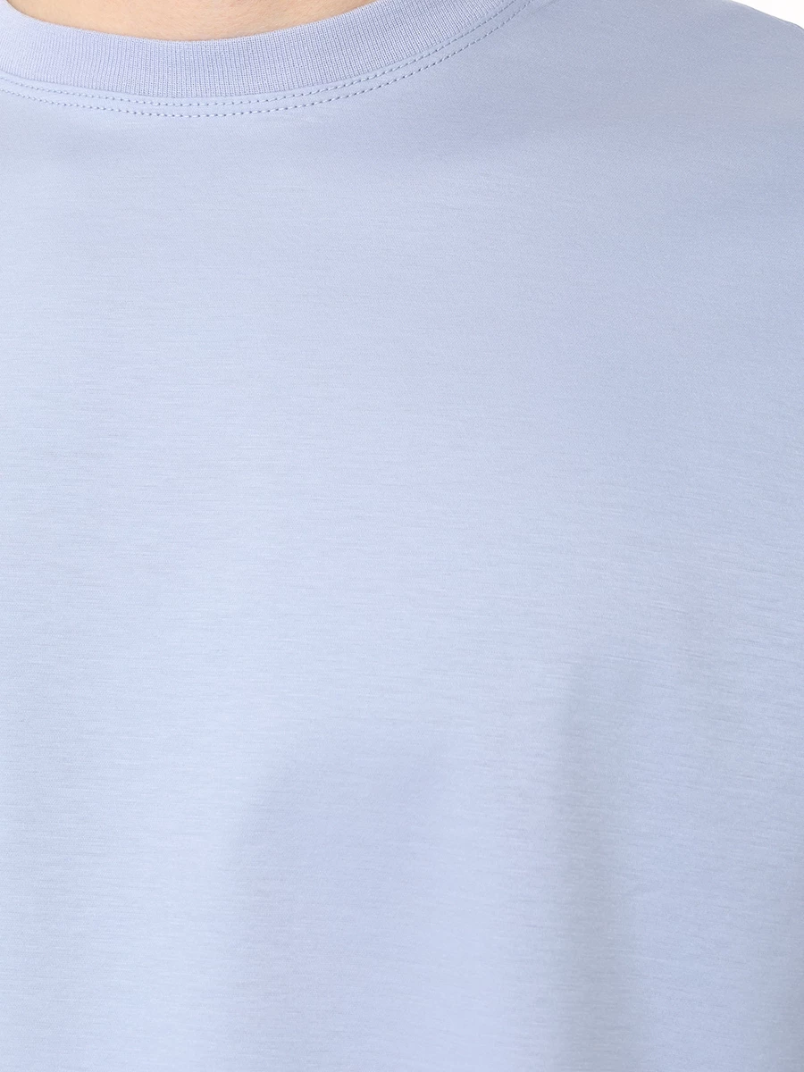 Футболка хлопковая KITON UMC023H088002003 Голубой  Фото 5