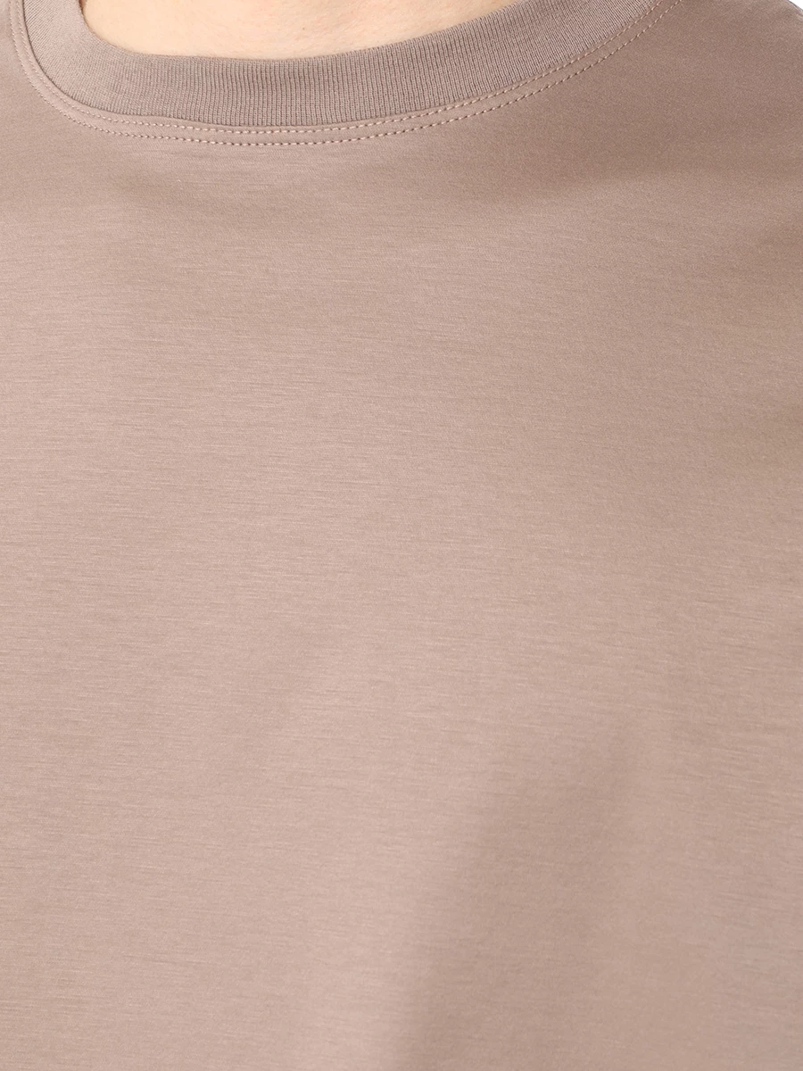 Футболка хлопковая KITON UMC023H088001200W Коричневый  Фото 5