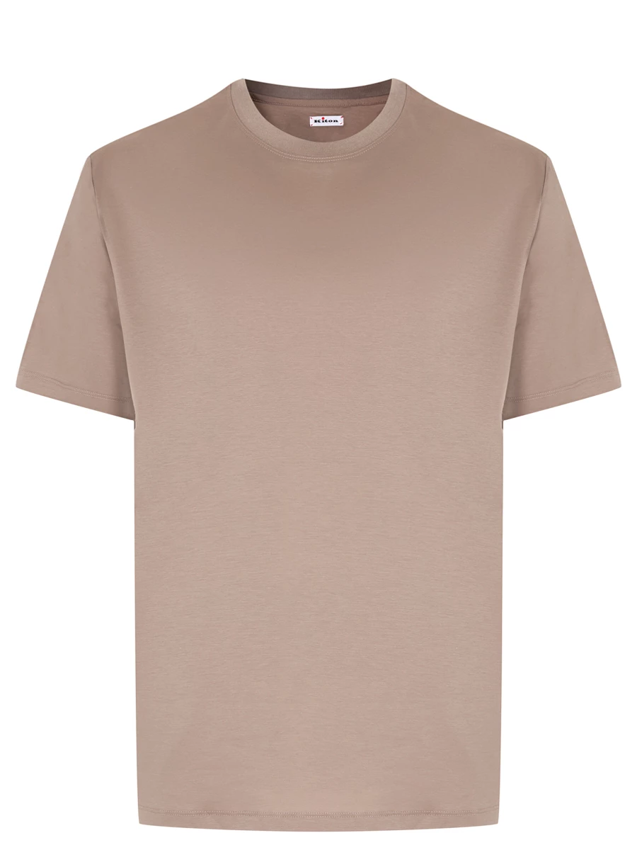 Футболка хлопковая KITON UMC023H088001200W Коричневый 