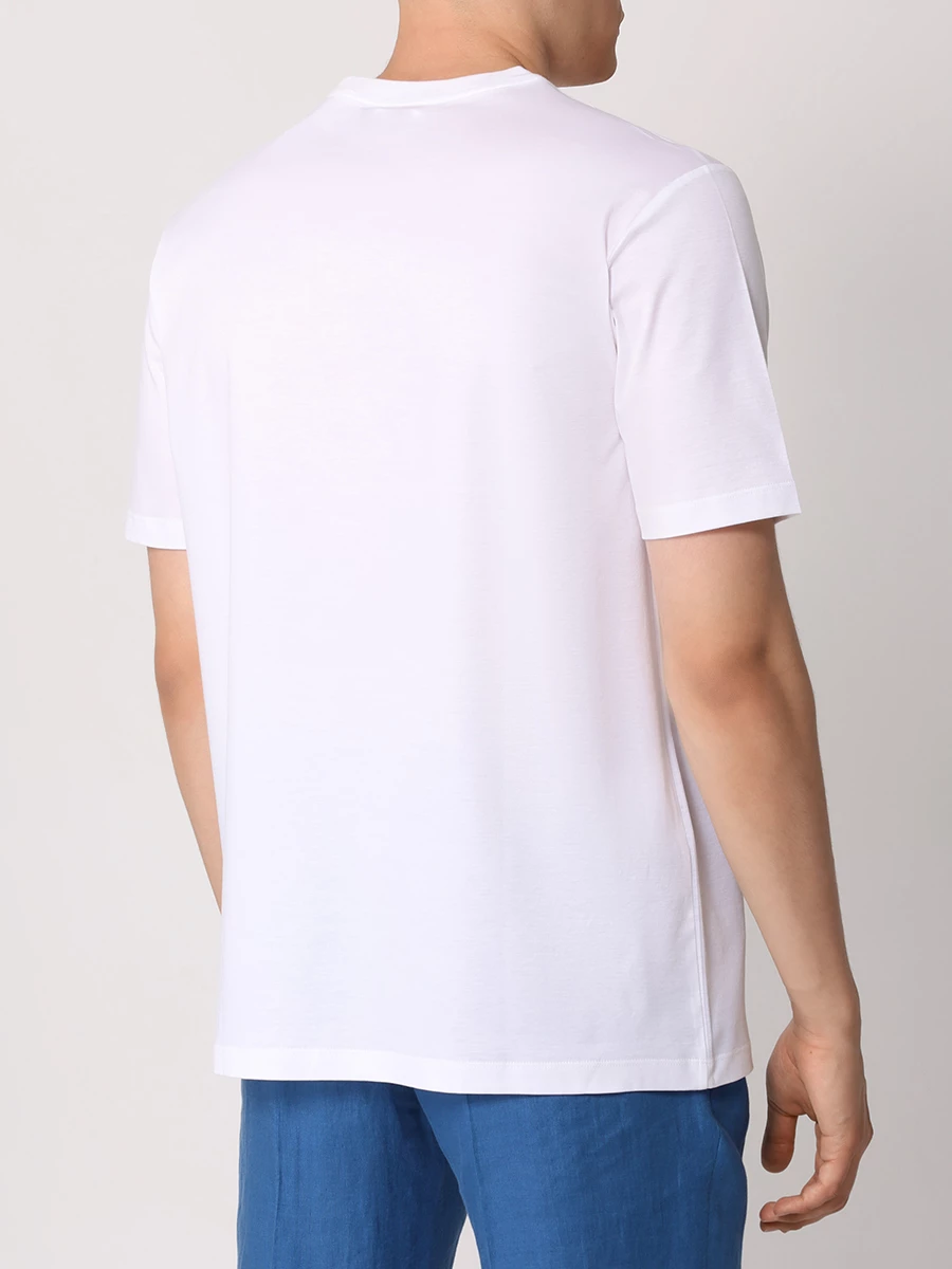 Футболка хлопковая KITON UMC023H088000100N Белый  Фото 3