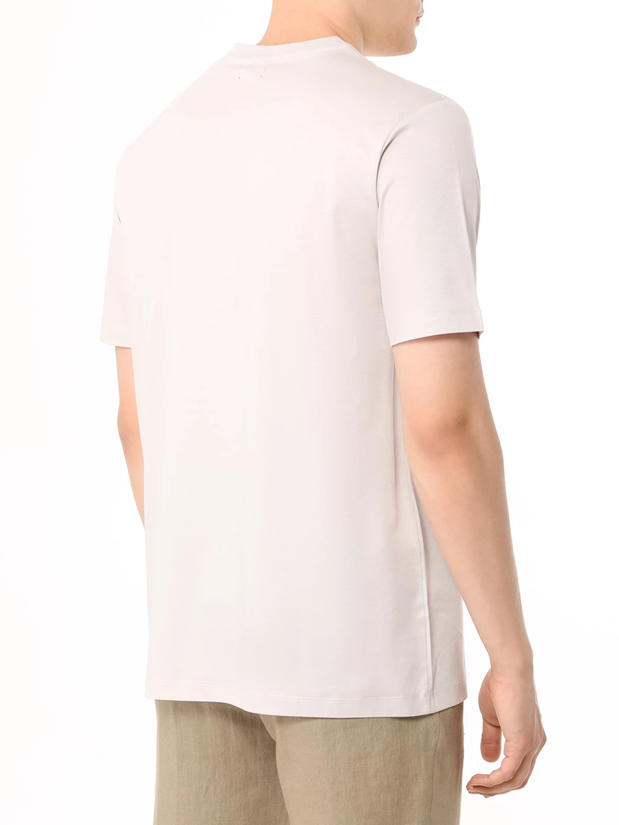 Футболка хлопковая KITON UMC023H0880010002 Бежевый  Фото 3