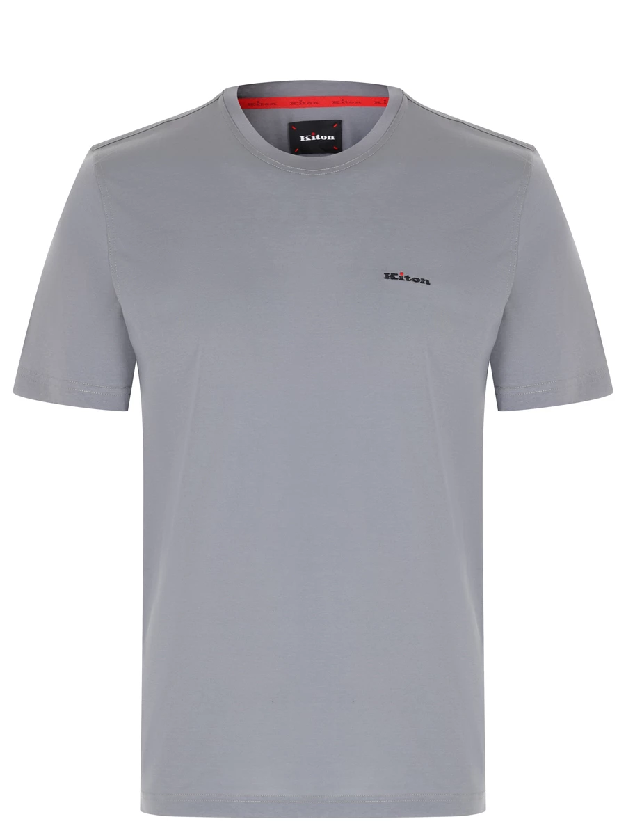 Футболка хлопковая KITON UMK1274KG001 Серый 
