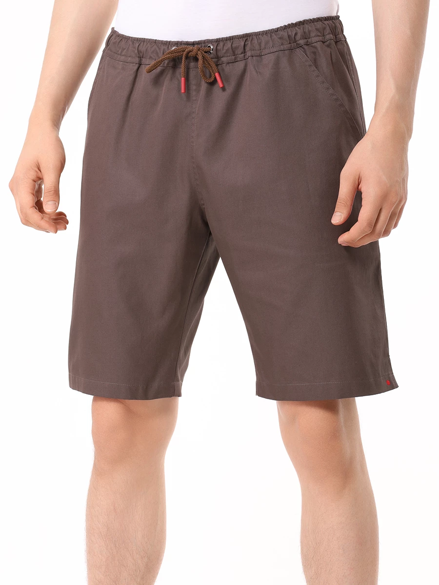Шорты хлопковые KITON UPSHORTK06S9913000 Коричневый  Фото 4