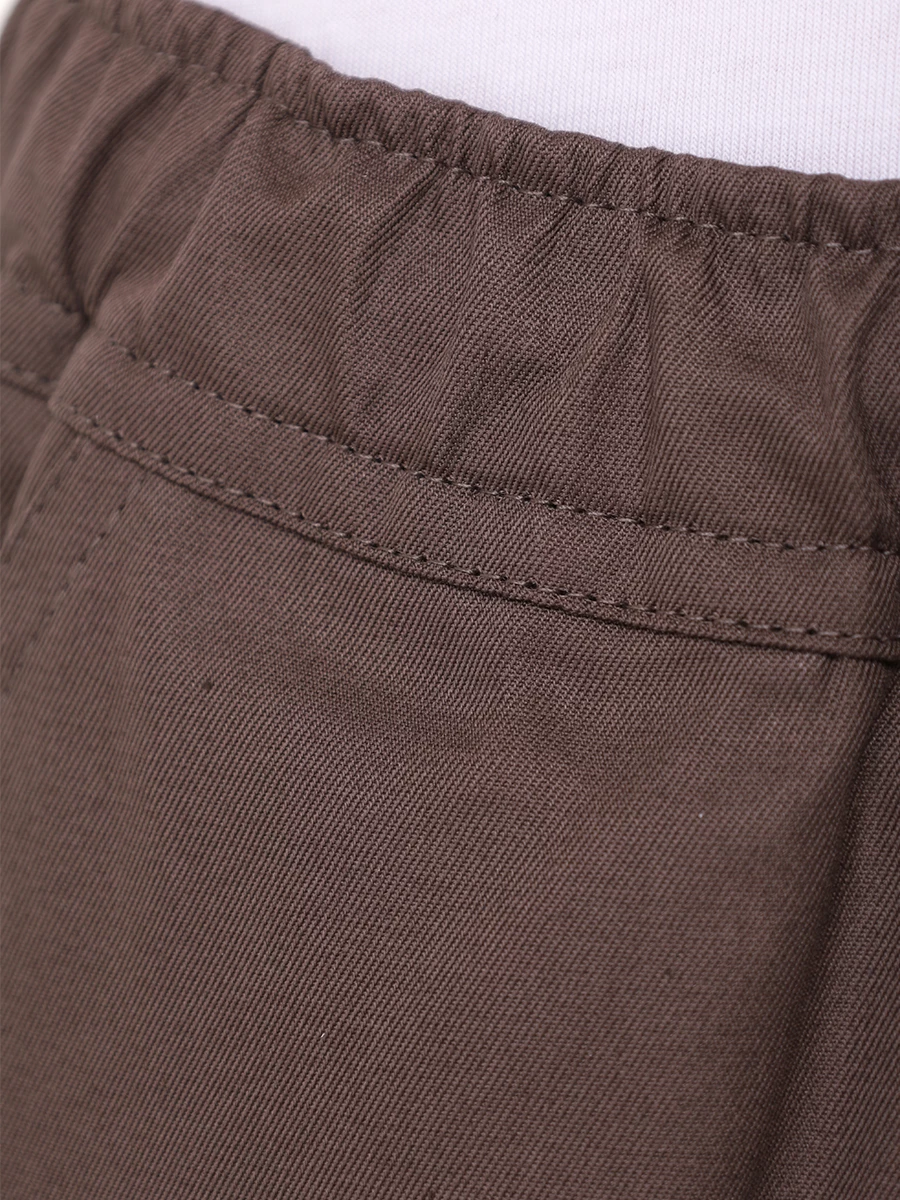 Шорты хлопковые KITON UPSHORTK06S9913000 Коричневый  Фото 6