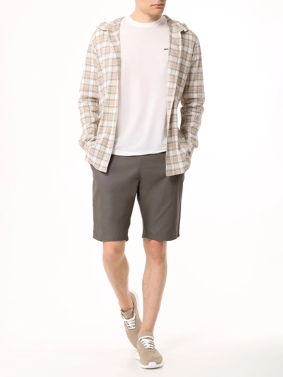 Шорты хлопковые KITON UPSHORTK06S9911000 Зеленый  Фото 2