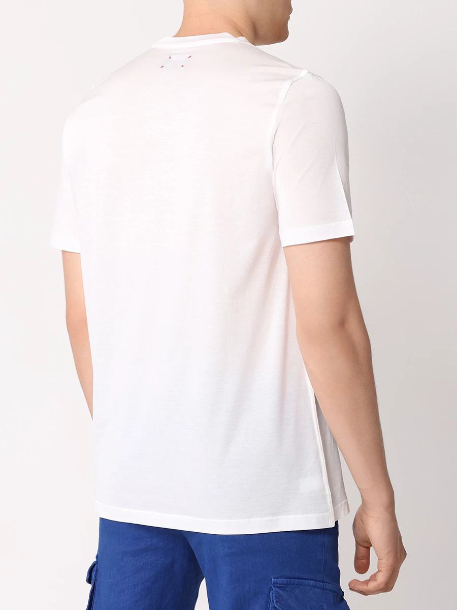 Футболка хлопковая KITON UMK1274HE30006 Белый  Фото 3