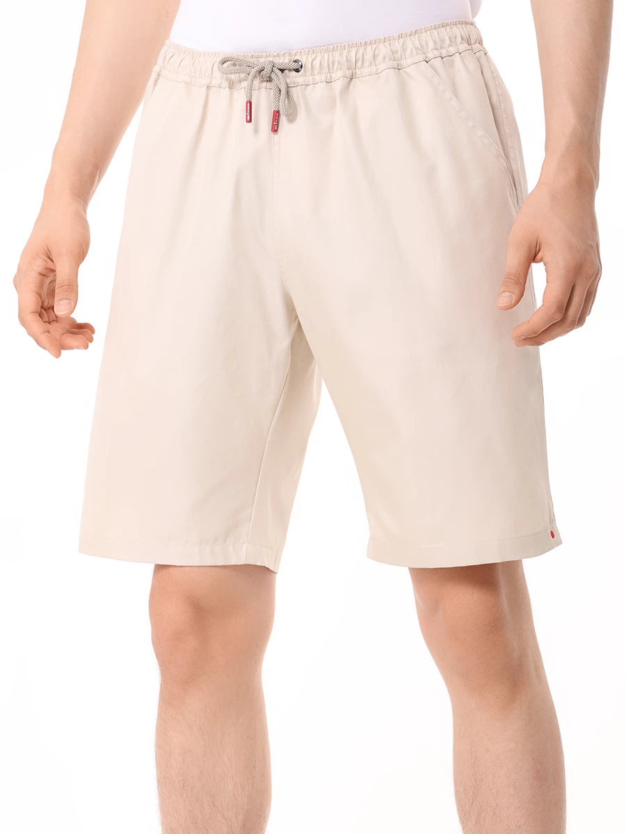 Шорты хлопковые KITON UPSHORTK06S9903000 Бежевый  Фото 4