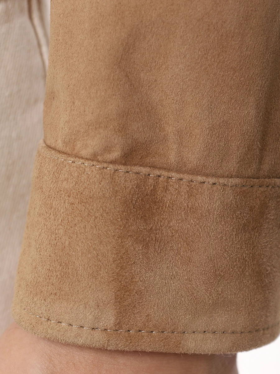 

Куртка замшевая, Коричневый, JAXON--PE/CHE24-01/24E237/BEIGE