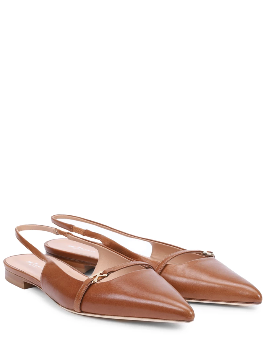Туфли кожаные KITON D57807N0100612001 Коричневый  Фото 2