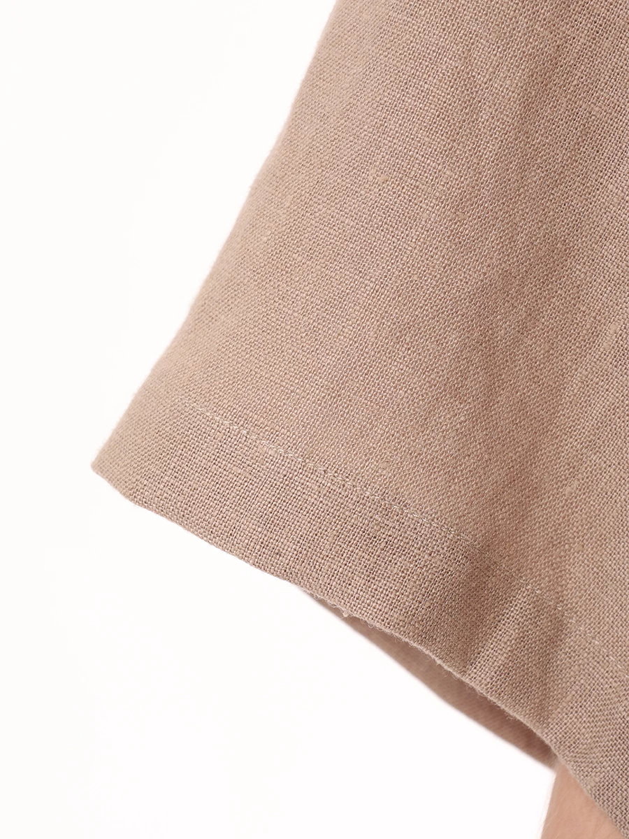 Платье-рубашка льняное SASHAVERSE D072/Linen/9101.302/SS24 Бежевый  Фото 6