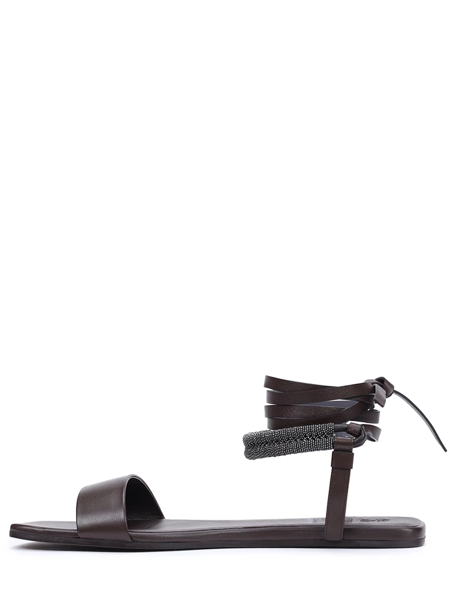 Сандалии кожаные BRUNELLO CUCINELLI MZSKC2637 C8279 Коричневый  Фото 3