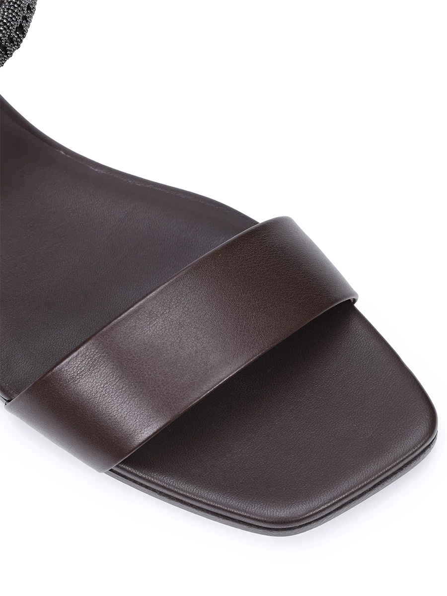 Сандалии кожаные BRUNELLO CUCINELLI MZSKC2637 C8279 Коричневый  Фото 5