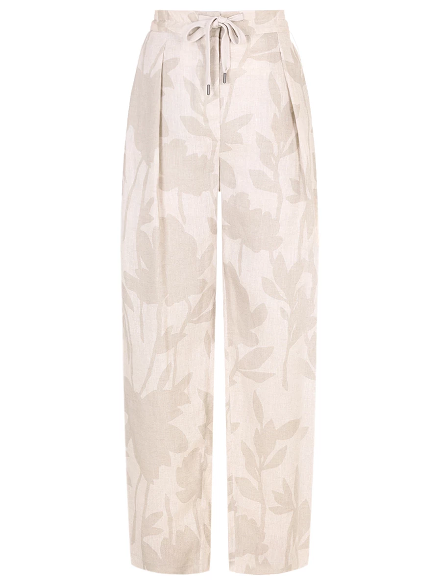 Брюки льняные BRUNELLO CUCINELLI MB650P8597 C020 Бежевый 