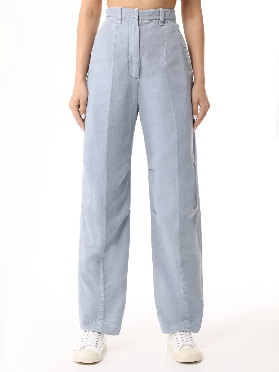 Джинсы хлопковые BRUNELLO CUCINELLI ML996P5897 C9599 Голубой  Фото 4