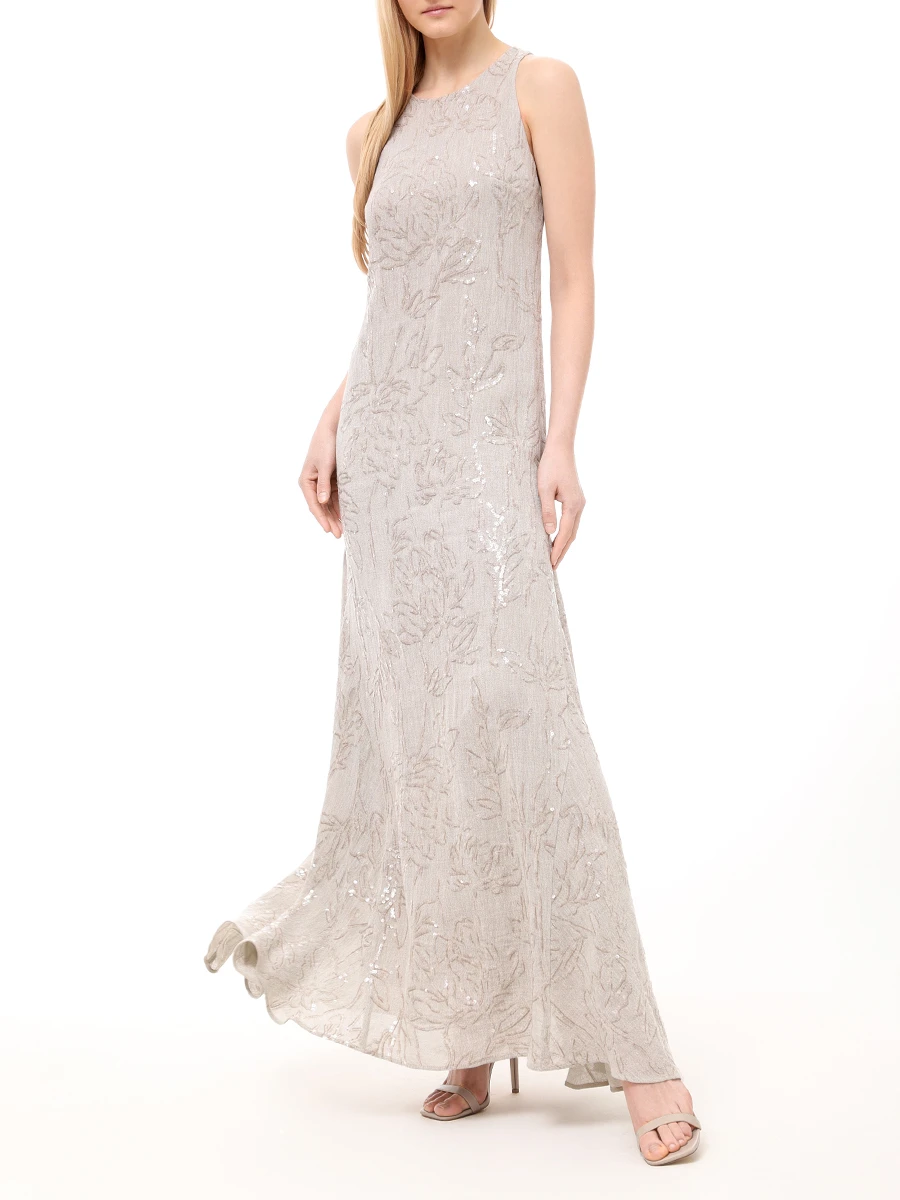 Платье льняное BRUNELLO CUCINELLI MH570A5207 C169 Бежевый  Фото 2