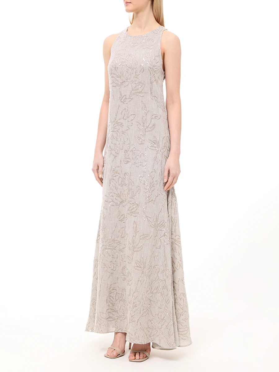 Платье льняное BRUNELLO CUCINELLI MH570A5207 C169 Бежевый  Фото 4