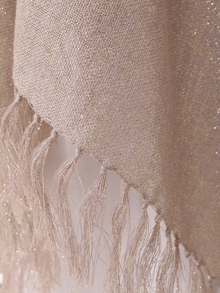 Пончо с люрексом BRUNELLO CUCINELLI MSCDARP97 CIX14 Бежевый  Фото 5