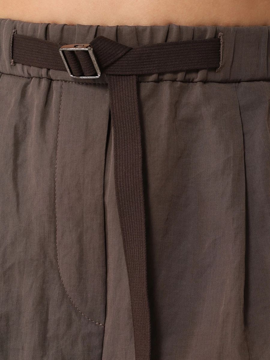 Брюки из органзы BRUNELLO CUCINELLI MH911P8557 C8705 Коричневый  Фото 5