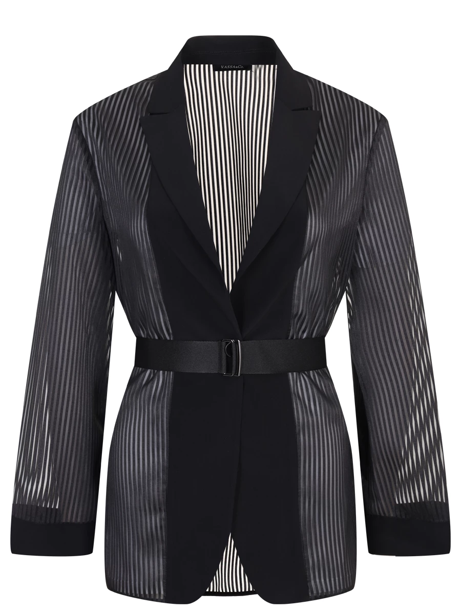 

Жакет в полоску, Черный, V245457-2057C99 Д/Р