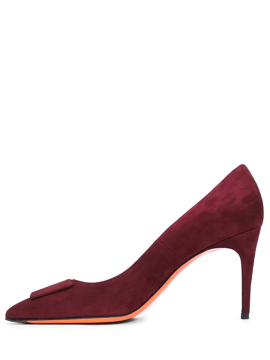 Туфли замшевые SANTONI WDID71207YI2TMGDB38 Бордовый  Фото 3