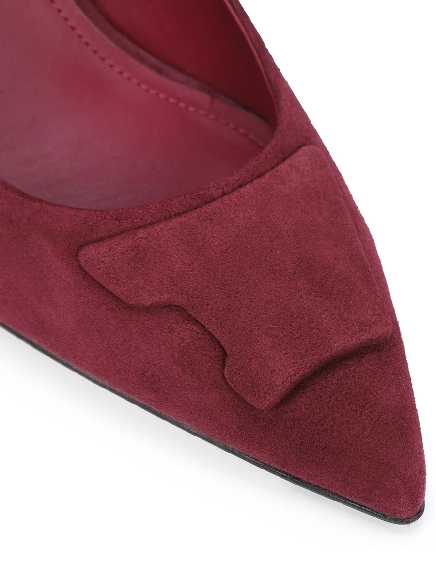 Туфли замшевые SANTONI WDID71207YI2TMGDB38 Бордовый  Фото 5
