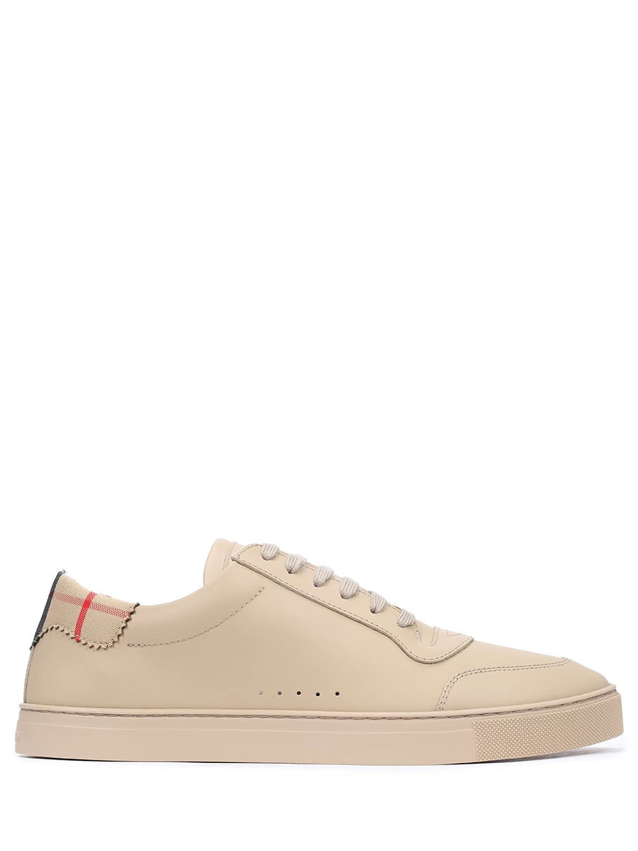 Кеды кожаные BURBERRY 8065532 A7026 Бежевый 