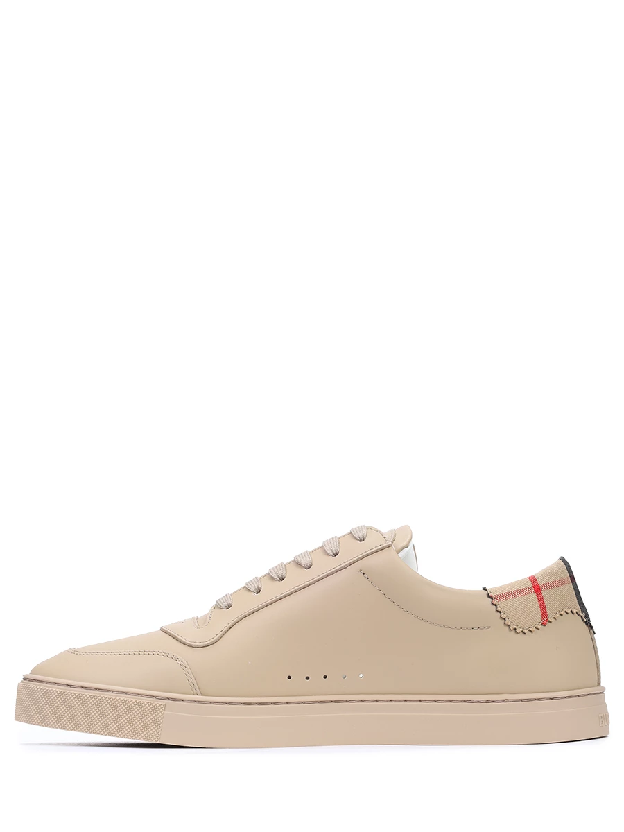 Кеды кожаные BURBERRY 8065532 A7026 Бежевый  Фото 3