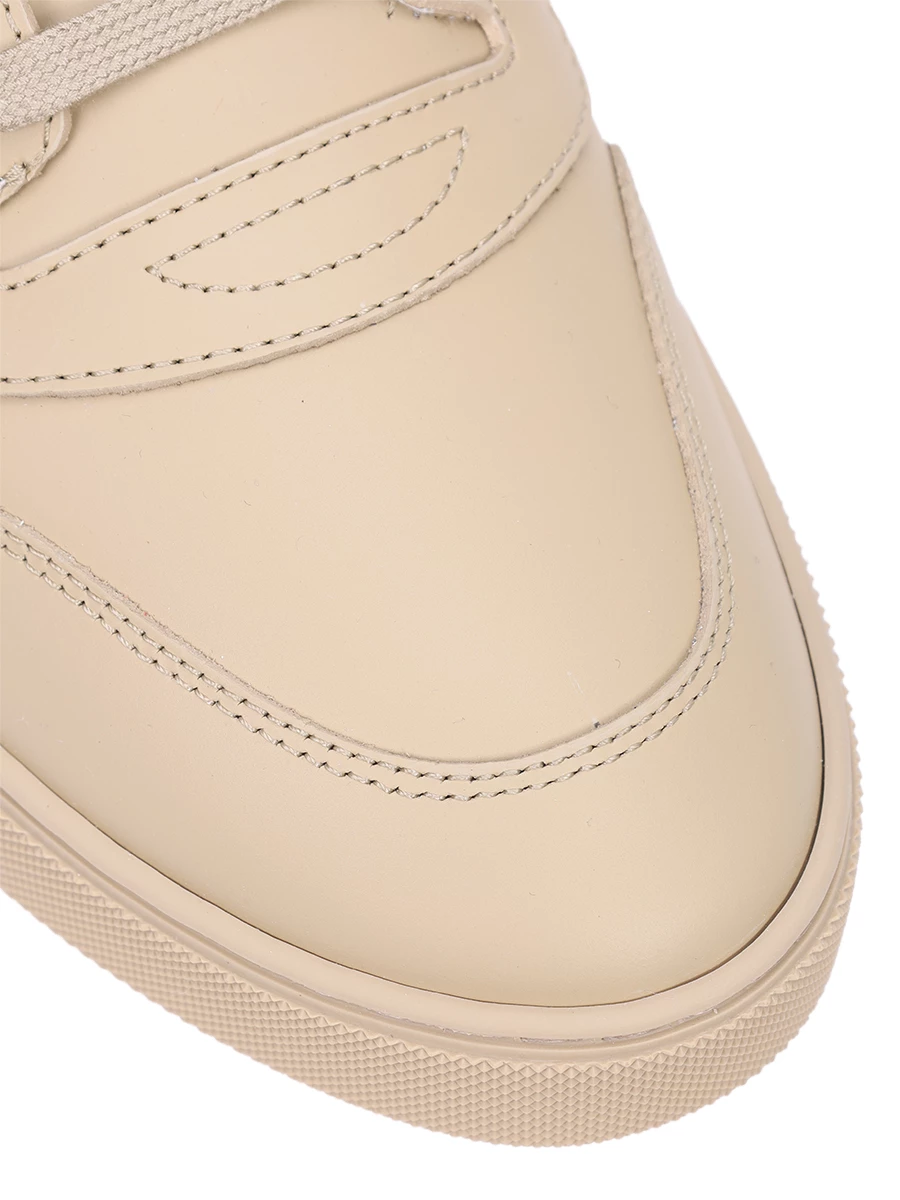 Кеды кожаные BURBERRY 8065532 A7026 Бежевый  Фото 5