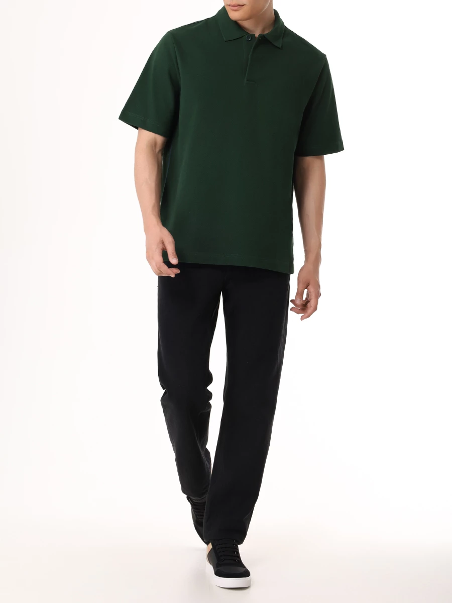 Поло хлопковое BURBERRY 8083601 B8636 Зеленый  Фото 2