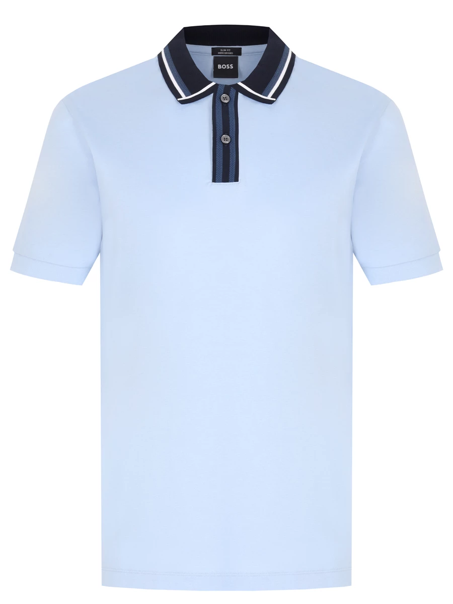 

Поло Slim Fit хлопковое, Голубой, 50513366/450